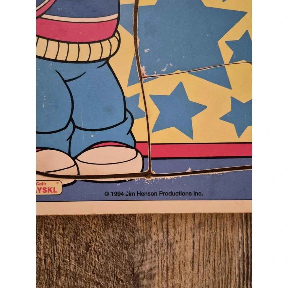 Vintage Playskool Wood Tray Puzzle Sesame Street Lot of 2- Monsters & Bert Ernie